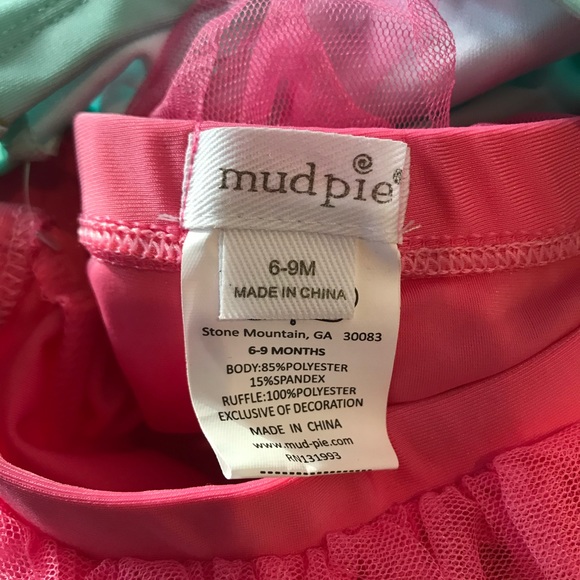 Mud Pie Mermaid Collectio 2 Pc Rash Guard Swimsuit - Picture 7 of 8